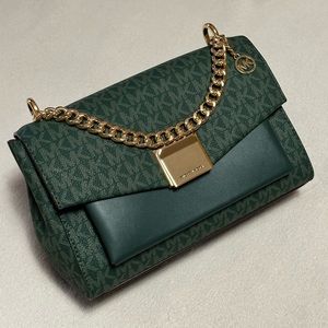 Michael Kors Lita Medium Two-Tone Logo Crossbody Bag